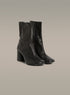 Bottines en cuir à talons
