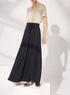 Long Pleated Folded Skirt