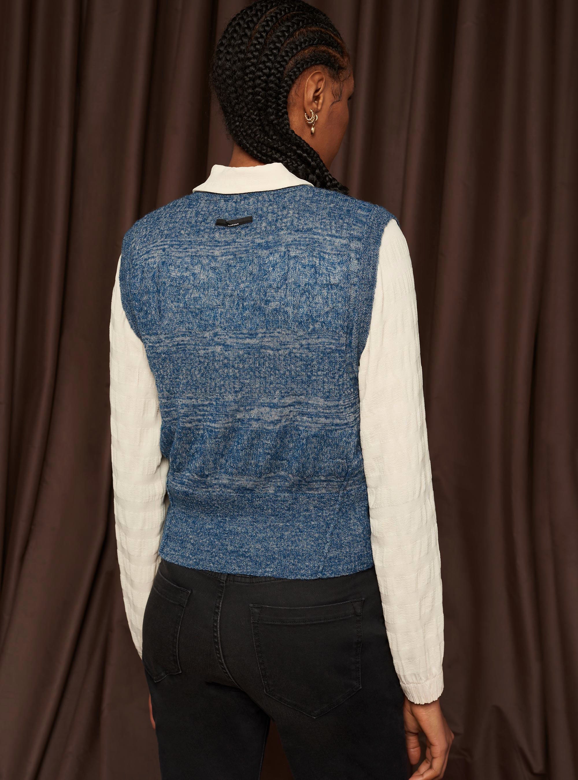 Ärmelloser Pullover